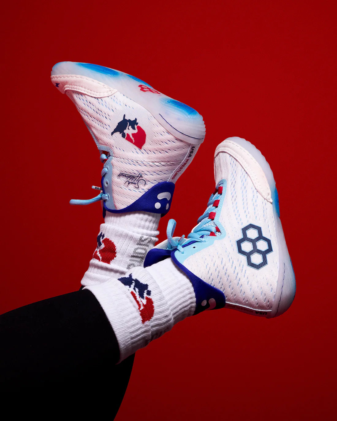 Hildebrandt Women's Adult Wrestling Shoes - USA colorful