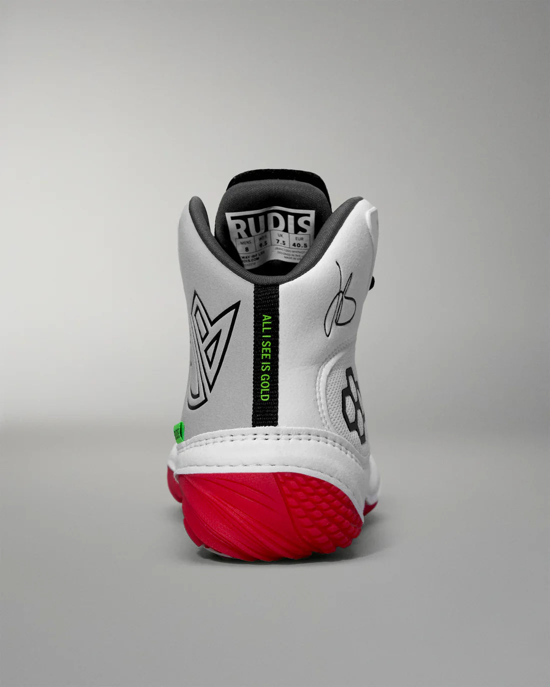 JB1 Wrestling Shoes - White Hot back