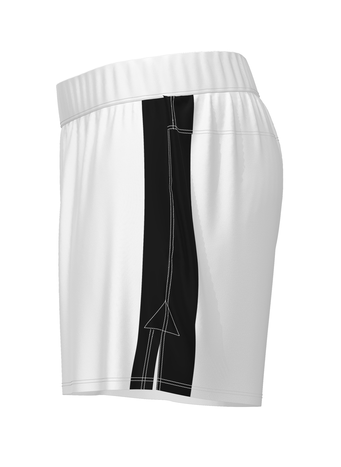 fight shorts wrestling white left side